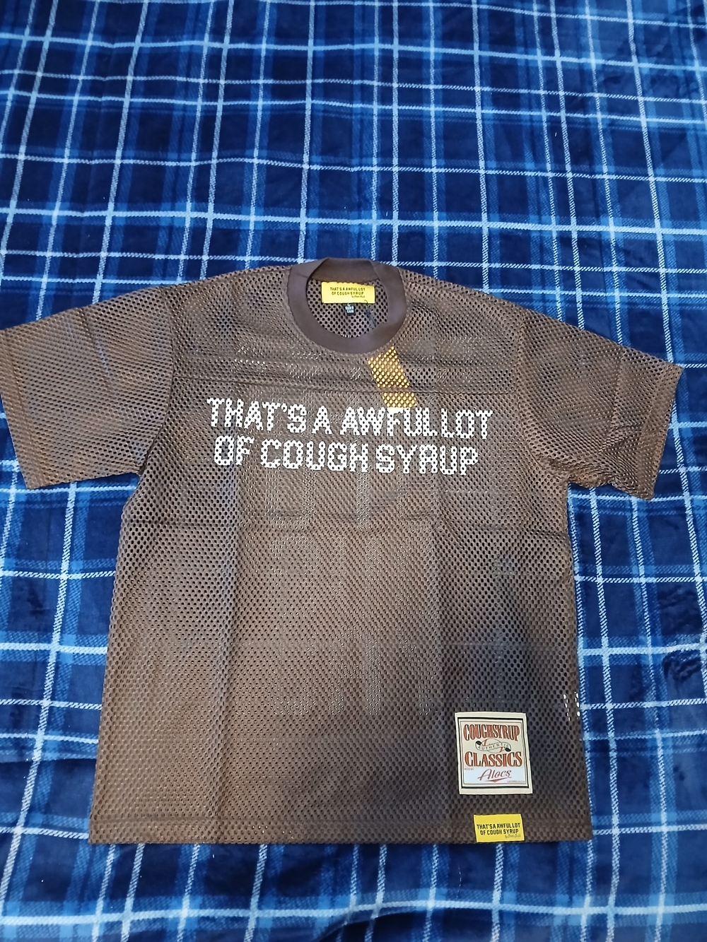Awful Lot Of Cough Syrup Brown Mesh Jersey